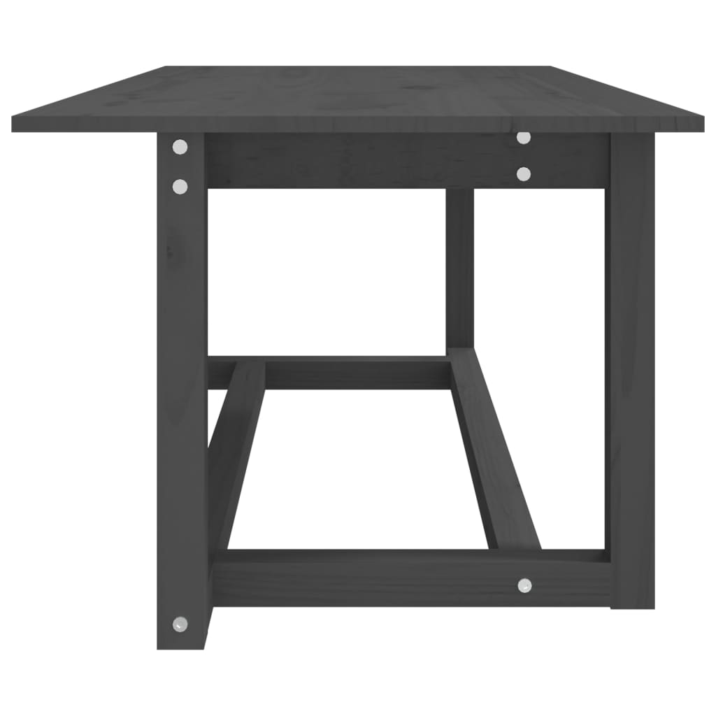 Stolić za kavu sivi 110 x 55 x 45 cm od masivne borovine