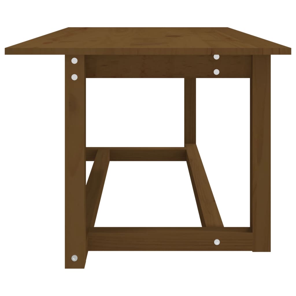 Stolić za kavu boja meda 110 x 55 x 45 cm od masivne borovine