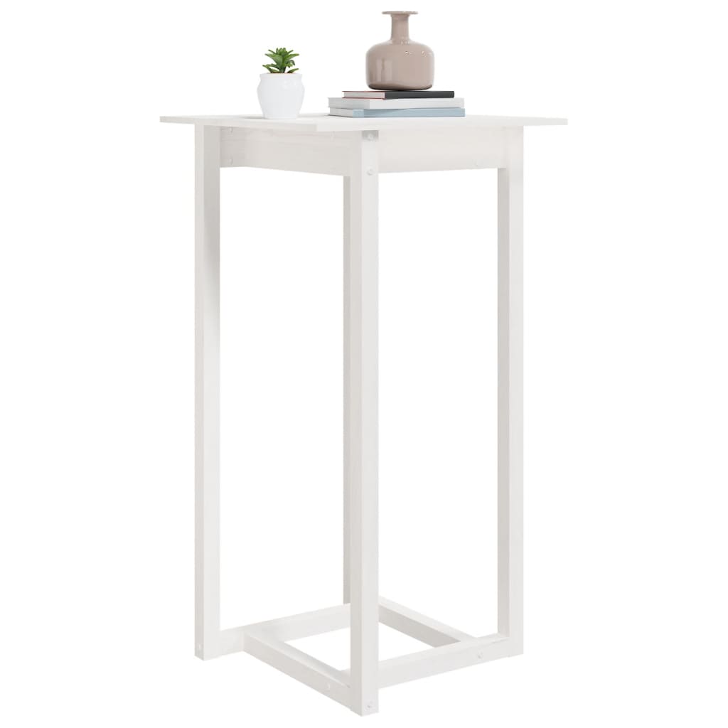 Barski stol bijeli 60 x 60 x 110 cm od masivne borovine