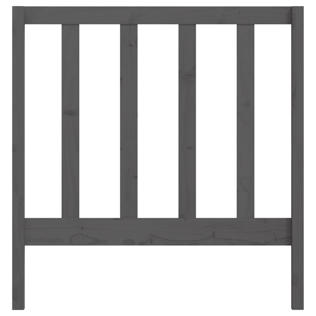 Uzglavlje za krevet sivo 95 x 4 x 100 cm od masivne borovine