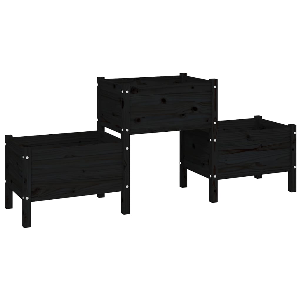 Sadilica crna 178,5 x 44 x 75 cm od masivne borovine