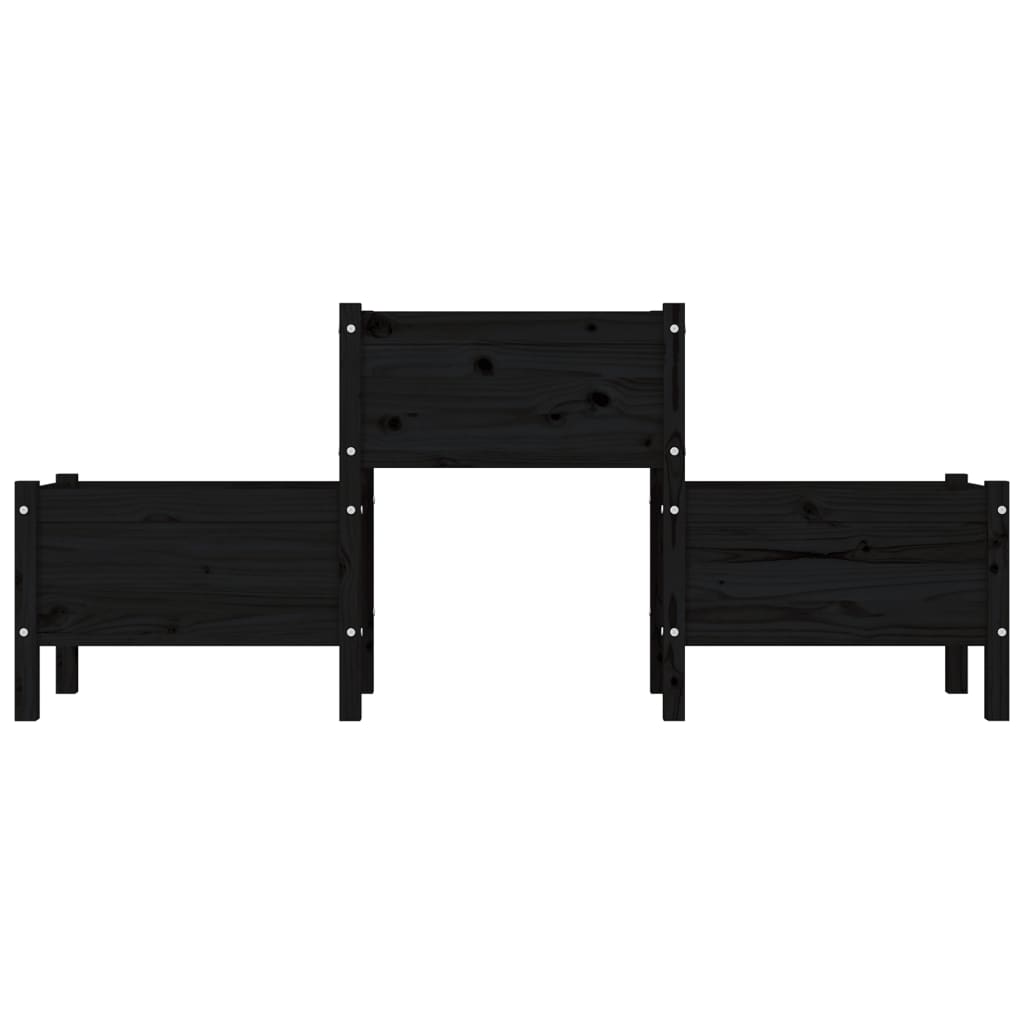 Sadilica crna 178,5 x 44 x 75 cm od masivne borovine
