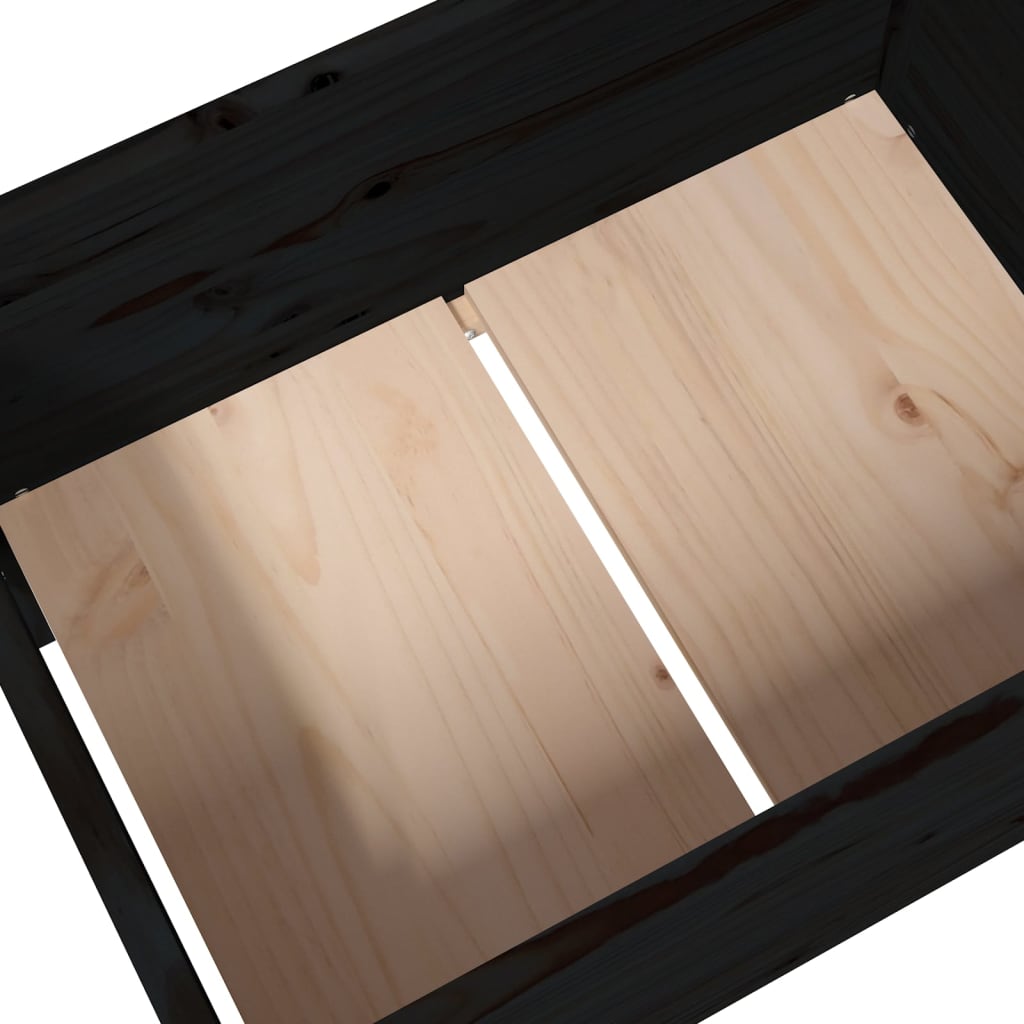 Sadilica crna 178,5 x 44 x 75 cm od masivne borovine