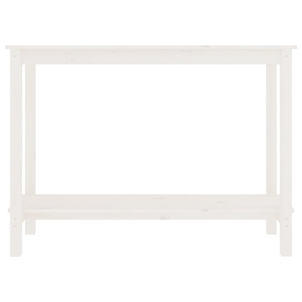 Konzolni stol bijeli 110 x 40 x 80 cm od masivne borovine