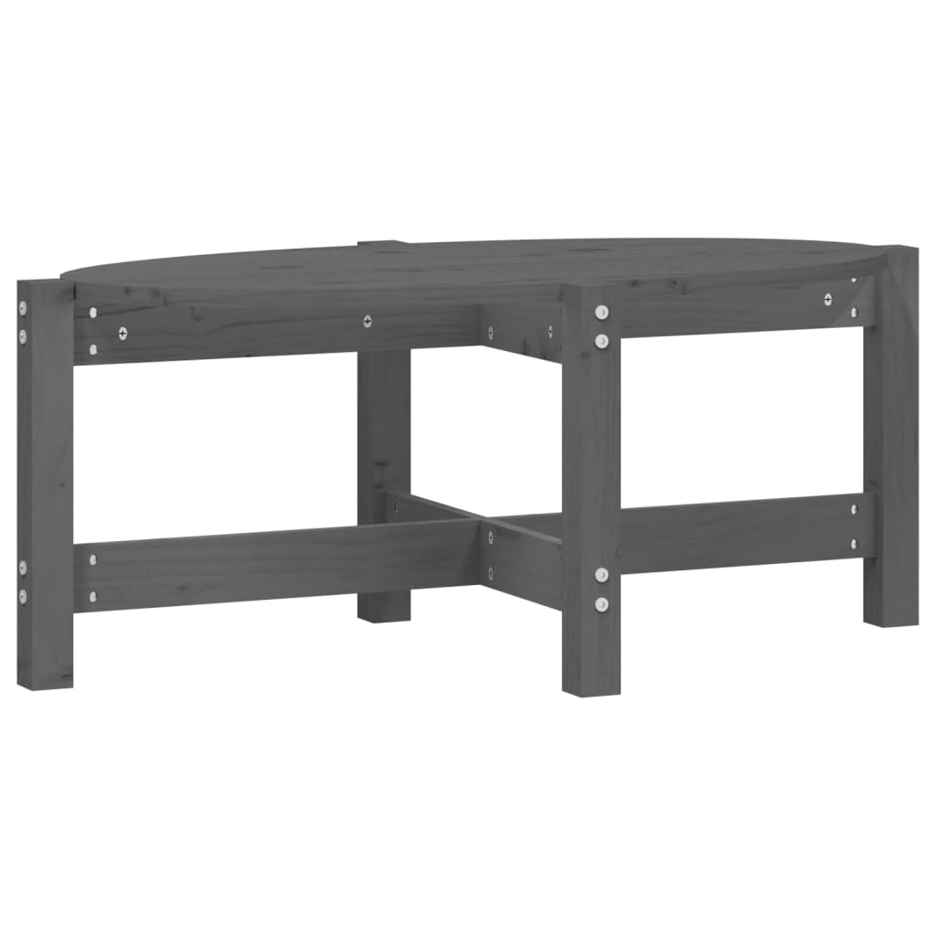 Stolić za kavu sivi 87 x 48 x 35 cm od masivne borovine
