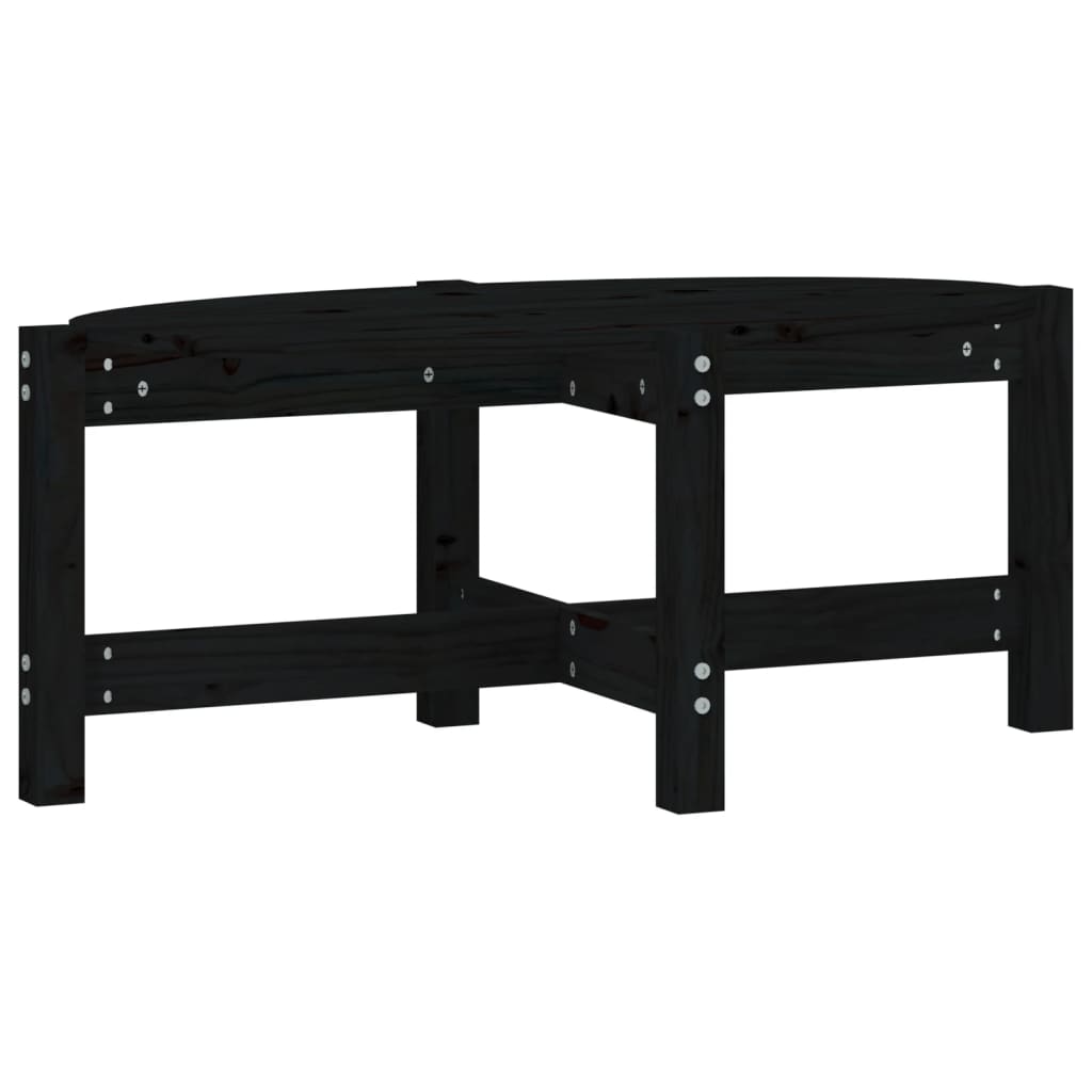 Stolić za kavu crni 87 x 48 x 35 cm od masivne borovine