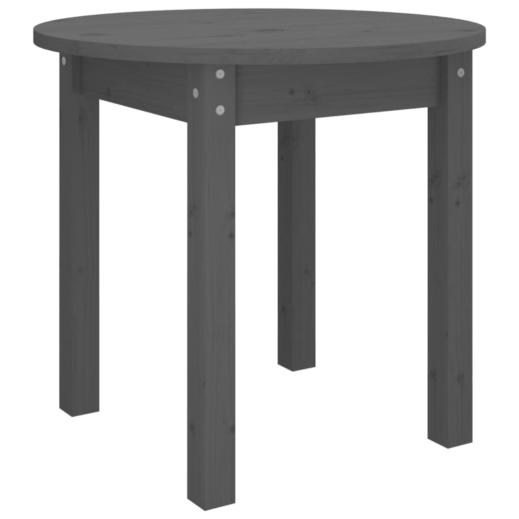 Stolić za kavu sivi Ø 45x40 cm od masivne borovine