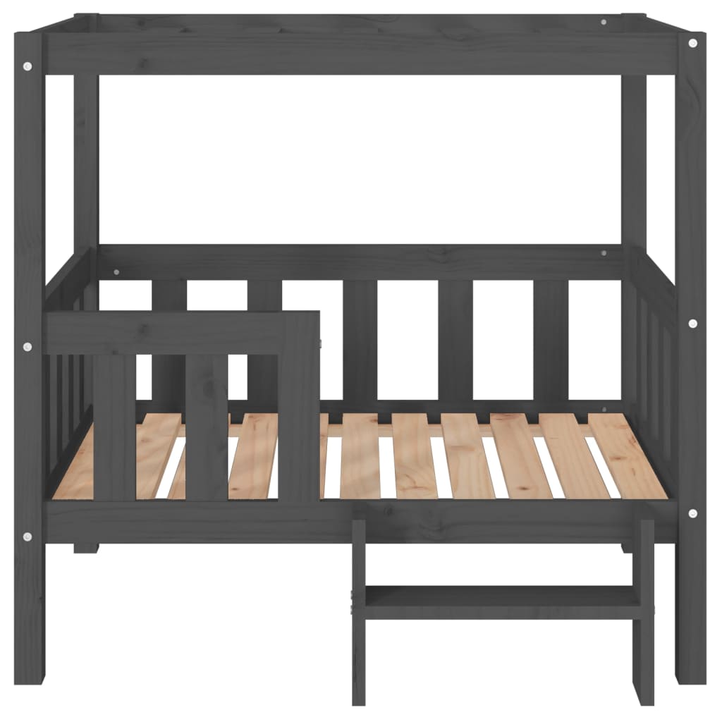 Krevet za pse sivi 95,5x73,5x90 cm od masivne borovine