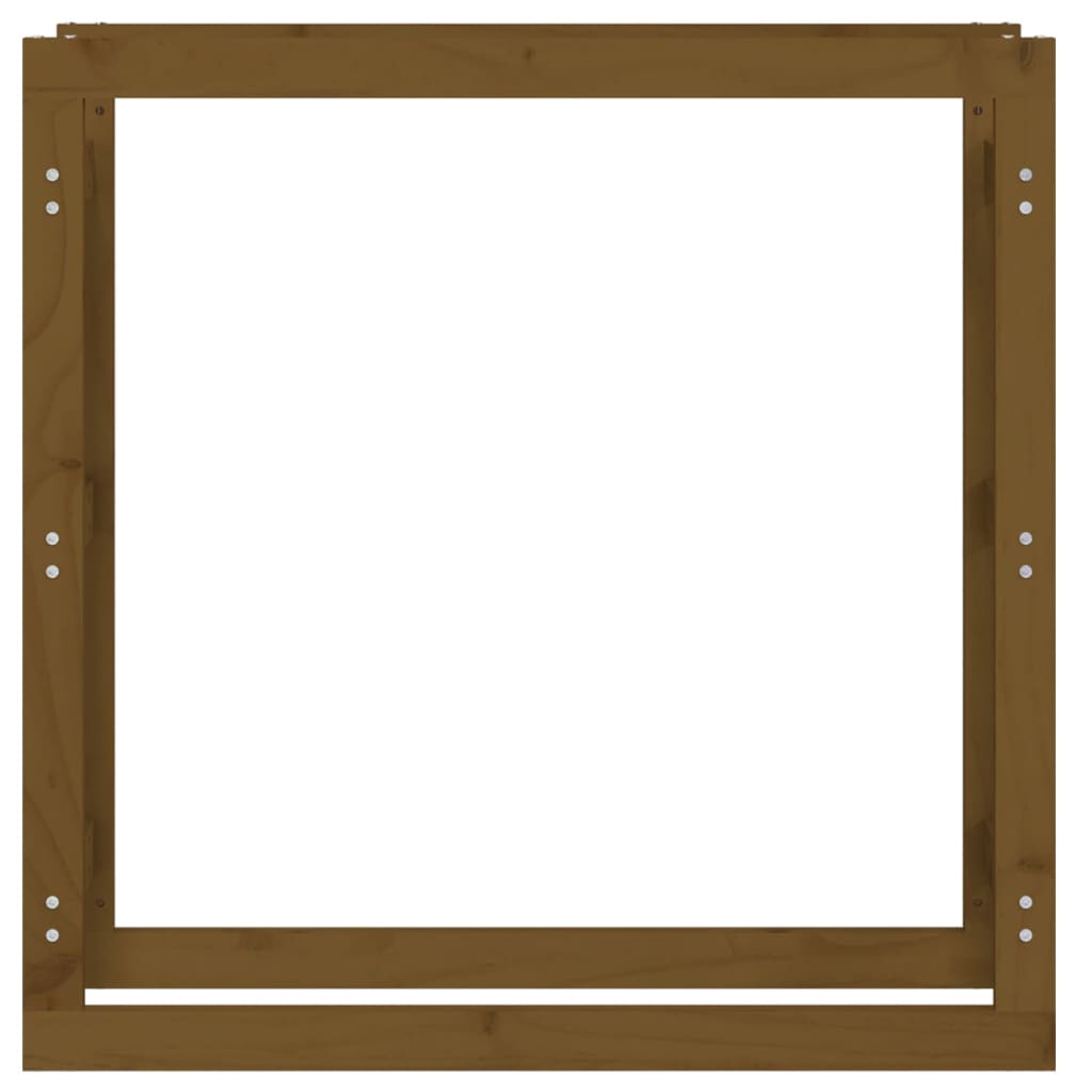 Stalak za drva za ogrjev boja meda 100x25x100 cm od borovine