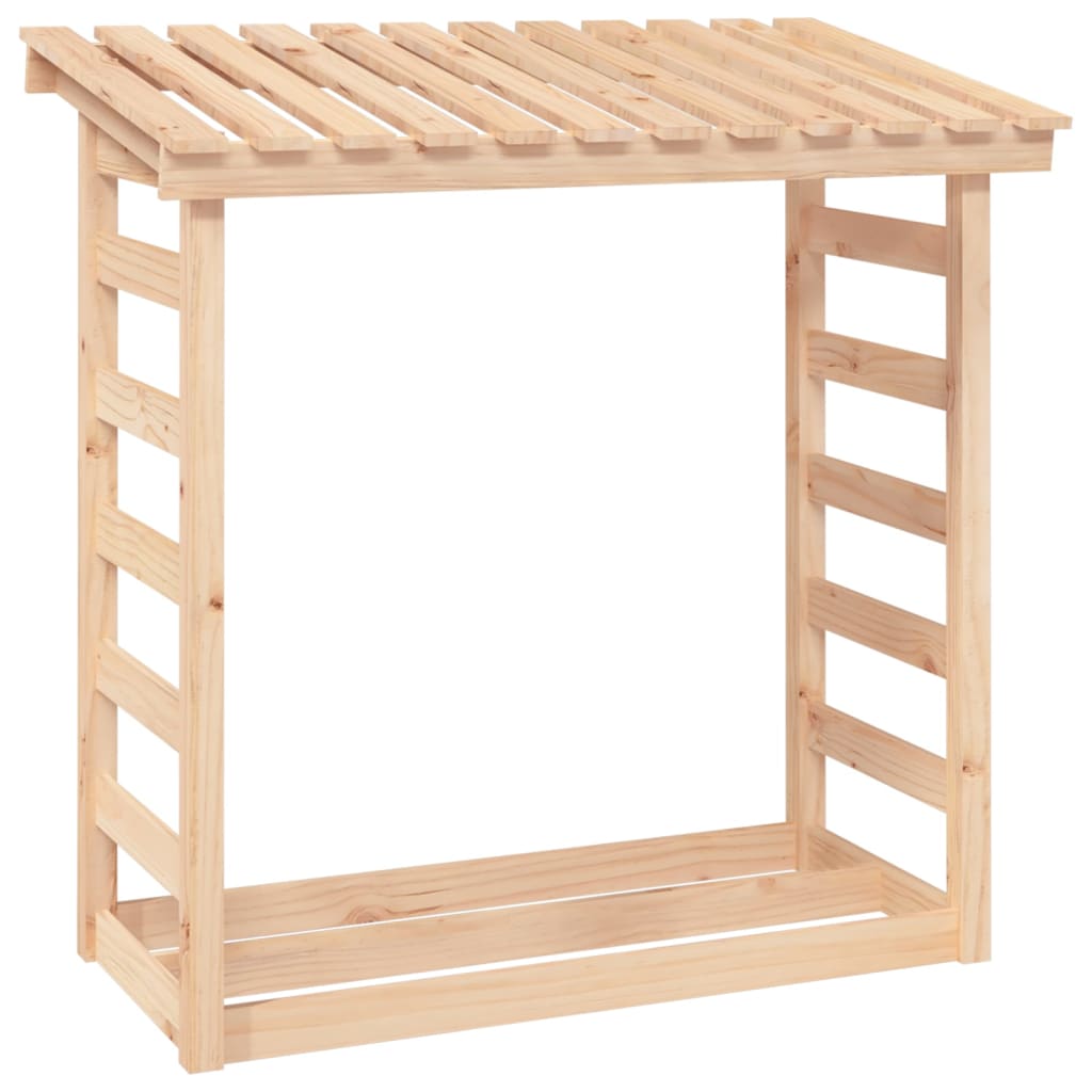 Stalak za drva za ogrjev 108x64,5x110 cm od masivne borovine