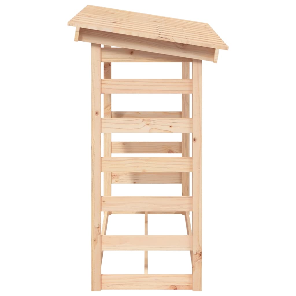Stalak za drva za ogrjev 108x64,5x110 cm od masivne borovine