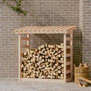 Stalak za drva za ogrjev 108x64,5x110 cm od masivne borovine