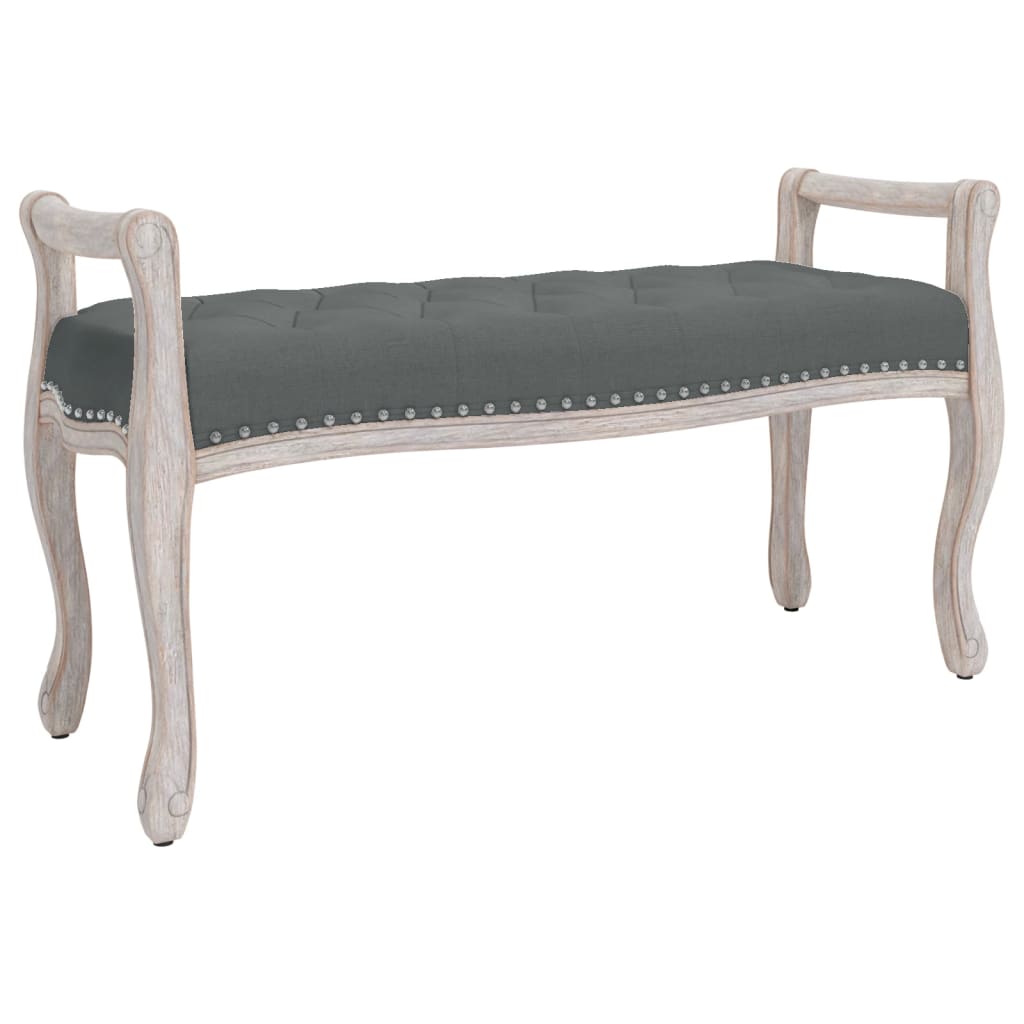 Klupa tamnosiva 110x45x60 cm od tkanine