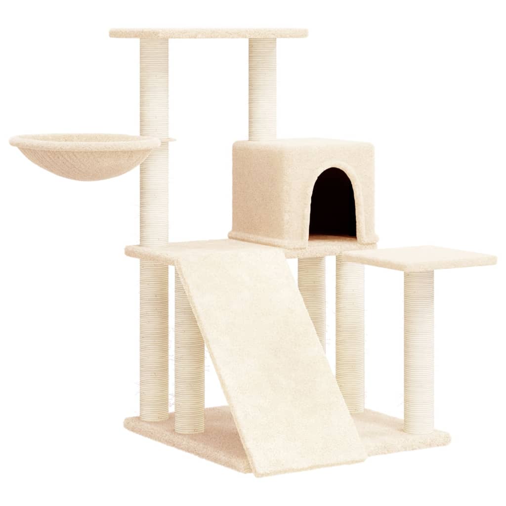 Penjalica za mačke sa stupovima za grebanje krem 82 cm