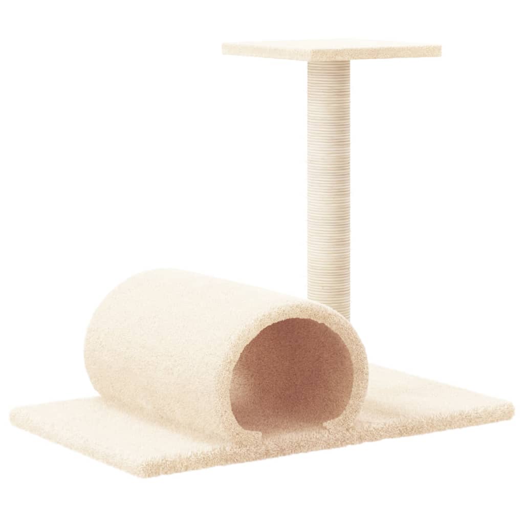 Grebalica za mačke s tunelom krem 60 x 34,5 x 50 cm