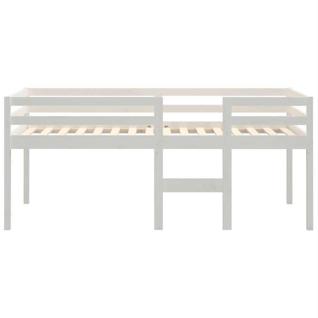 Visoki krevet bijeli 90 x 200 cm od masivne borovine