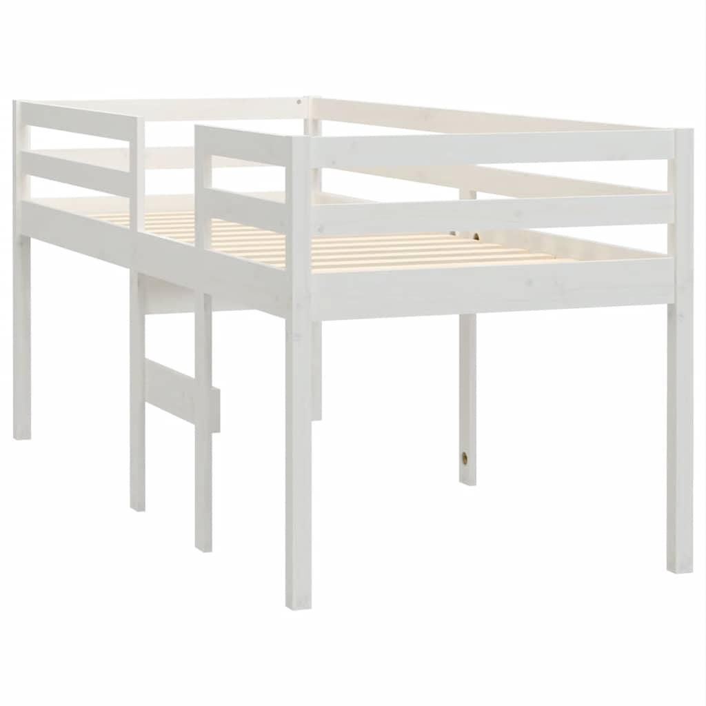 Visoki krevet bijeli 80 x 200 cm od masivne borovine