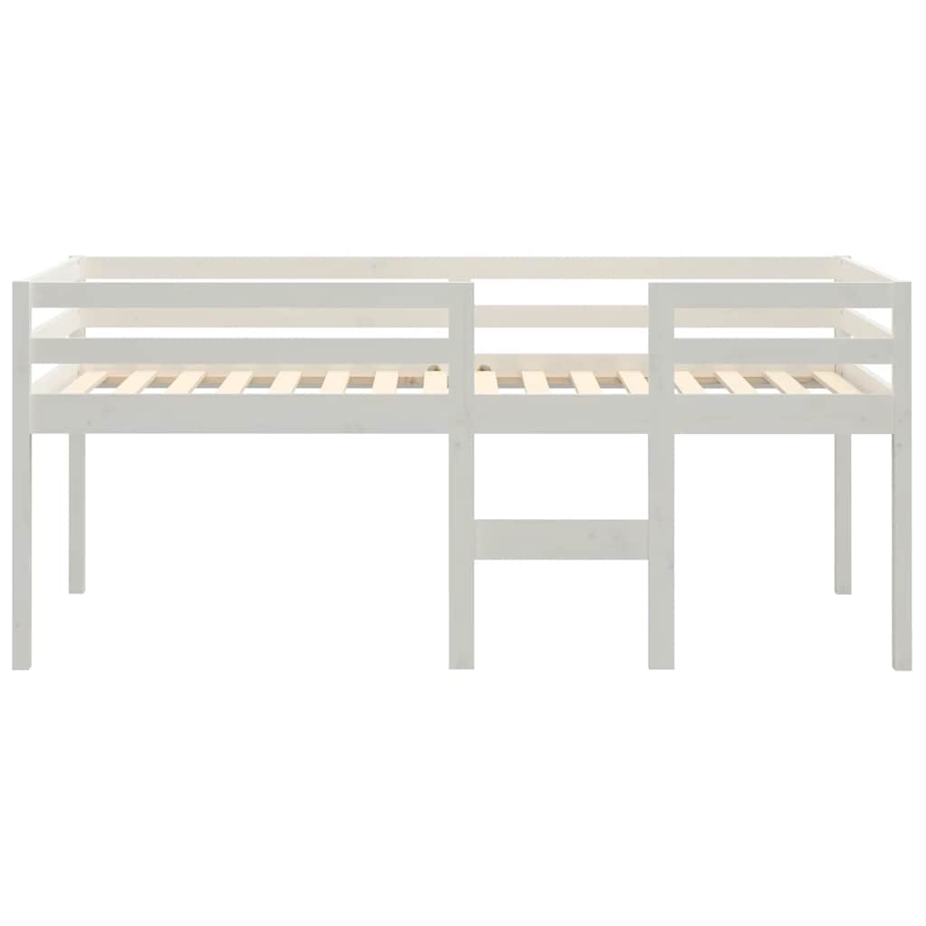 Visoki krevet bijeli 80 x 200 cm od masivne borovine