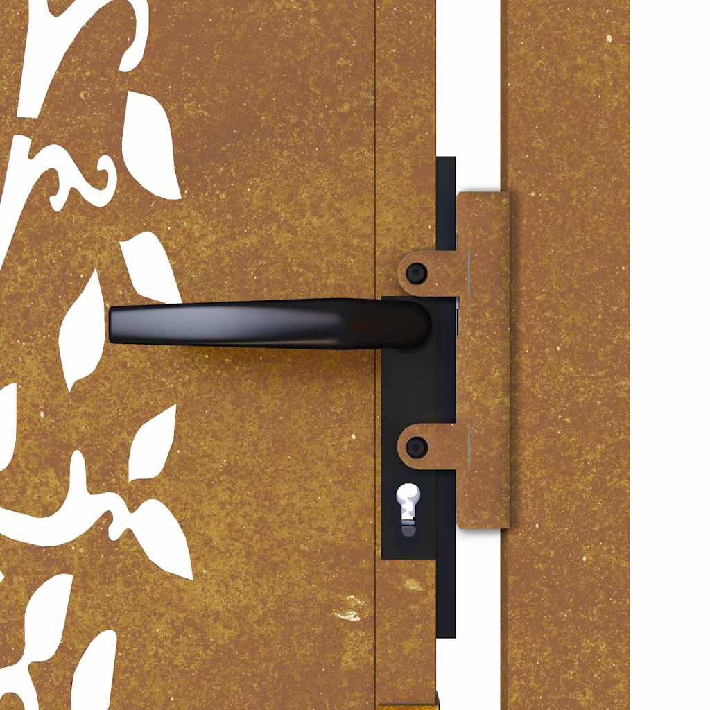 Vrtna vrata 100x100 cm Corten čelik Dizajn stabla