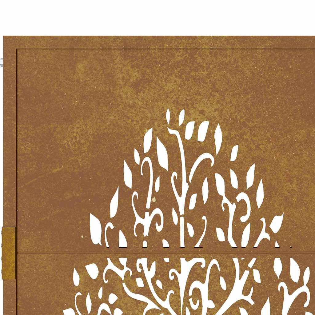 Vrtna vrata 100x125 cm Corten čelik Dizajn stabla