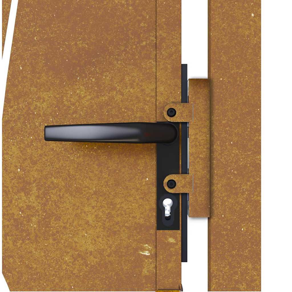 Vrtna vrata 100x75 cm Corten čelik dizajn s travom