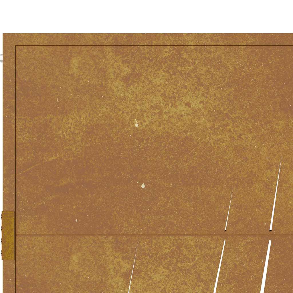 Vrtna vrata 100x125 cm Corten čelik dizajn trave