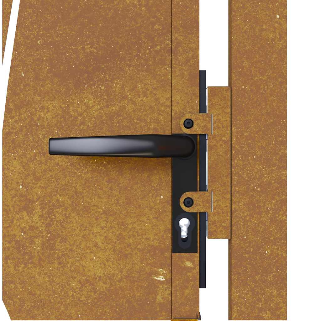 Vrtna vrata 100x150 cm Corten čelik dizajn trave