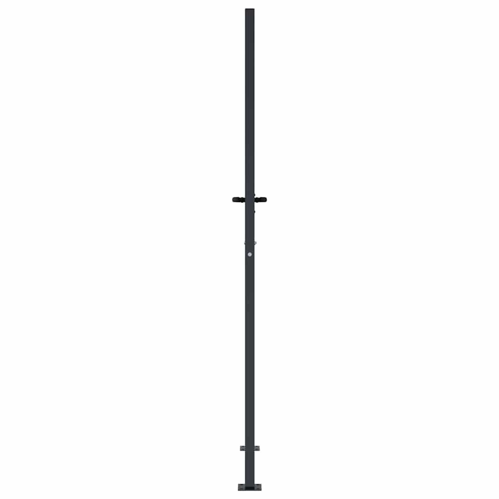 Vrtna vrata antracit boje 100x200 cm, dizajn od čelika i bambusa