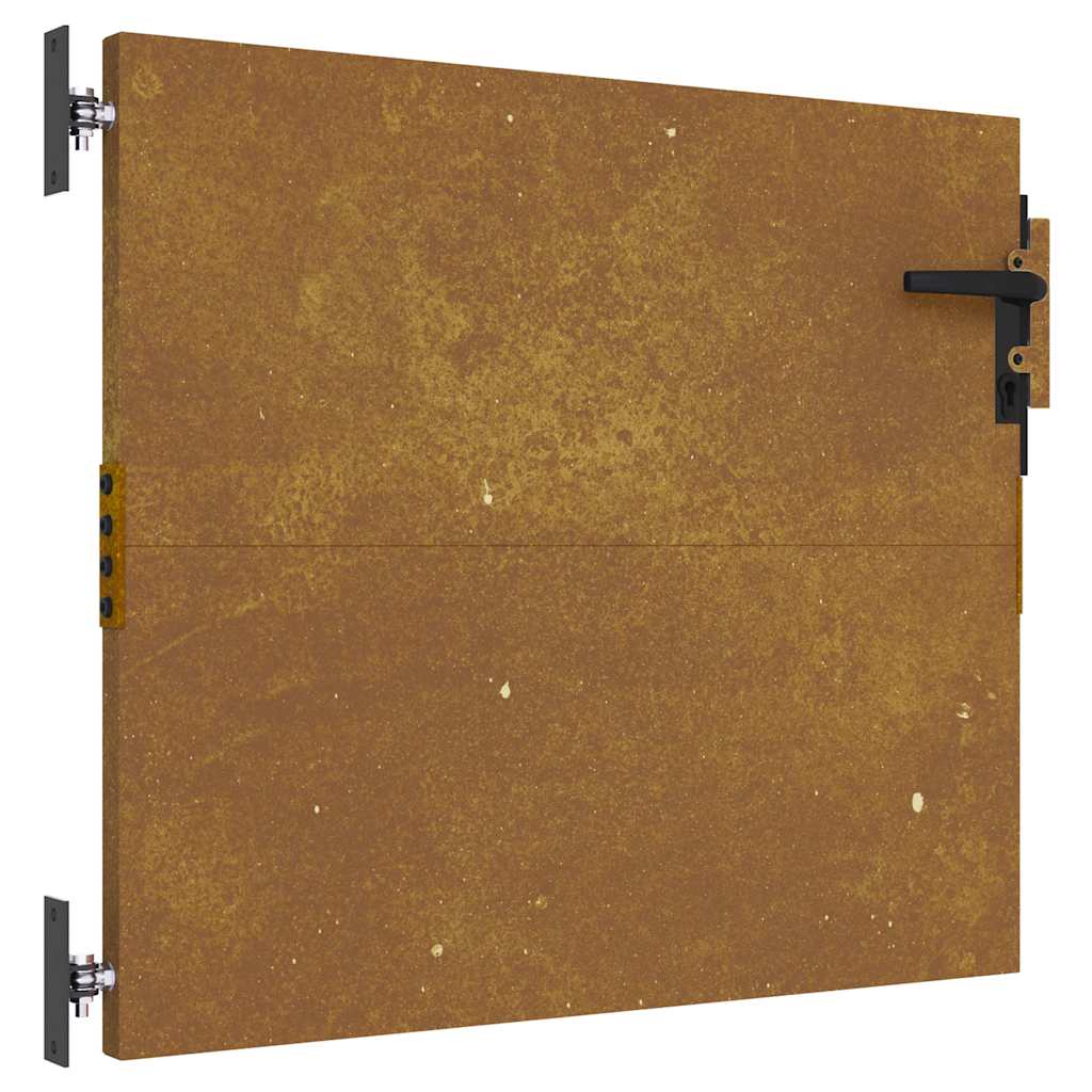 Vrtna vrata 85 x 100 cm od čelika COR-TEN s uzorkom stabla