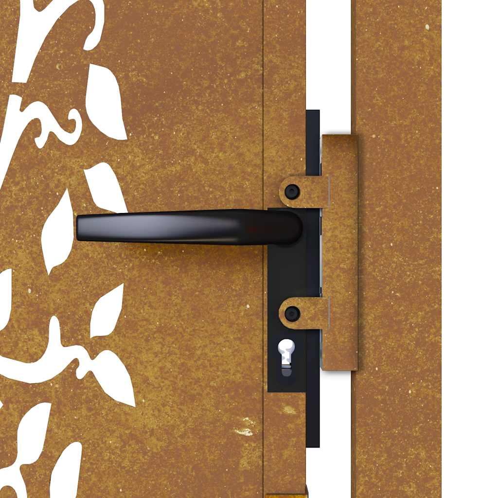 Vrtna vrata 100x100 cm Corten čelik Dizajn stabla