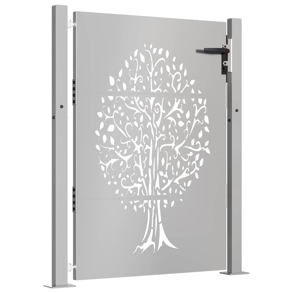 Vrtna vrata 100x150 cm Corten čelik Dizajn stabla