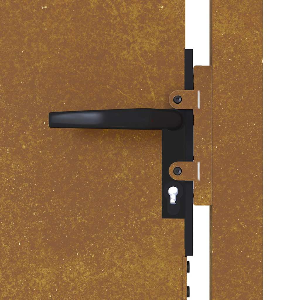 Vrtna vrata 100x125 cm Corten čelik