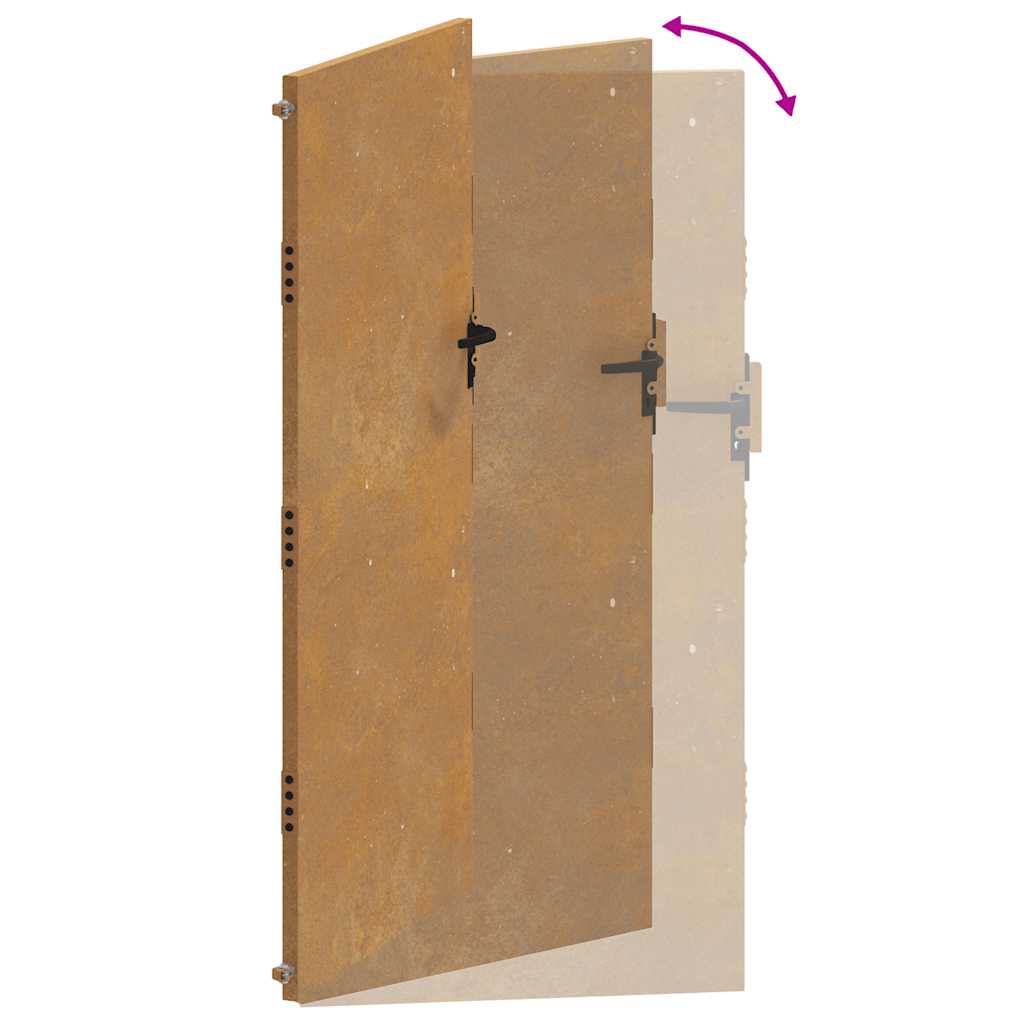 Vrtna vrata 100x175 cm Corten čelik
