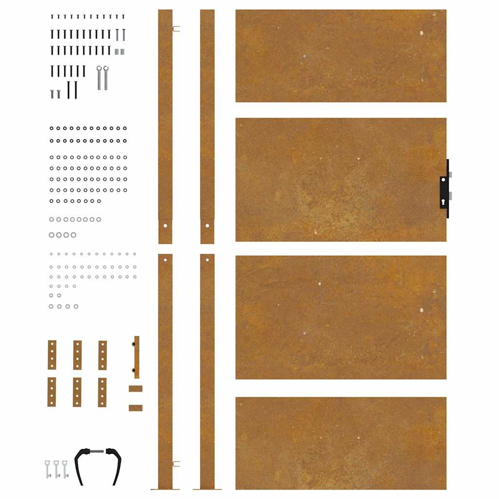 Vrtna vrata 100x175 cm Corten čelik