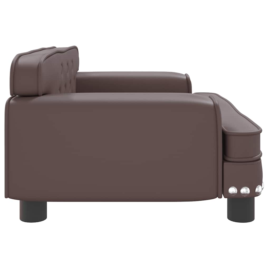 Krevet za pse smeđi 70 x 45 x 30 cm umjetne kože