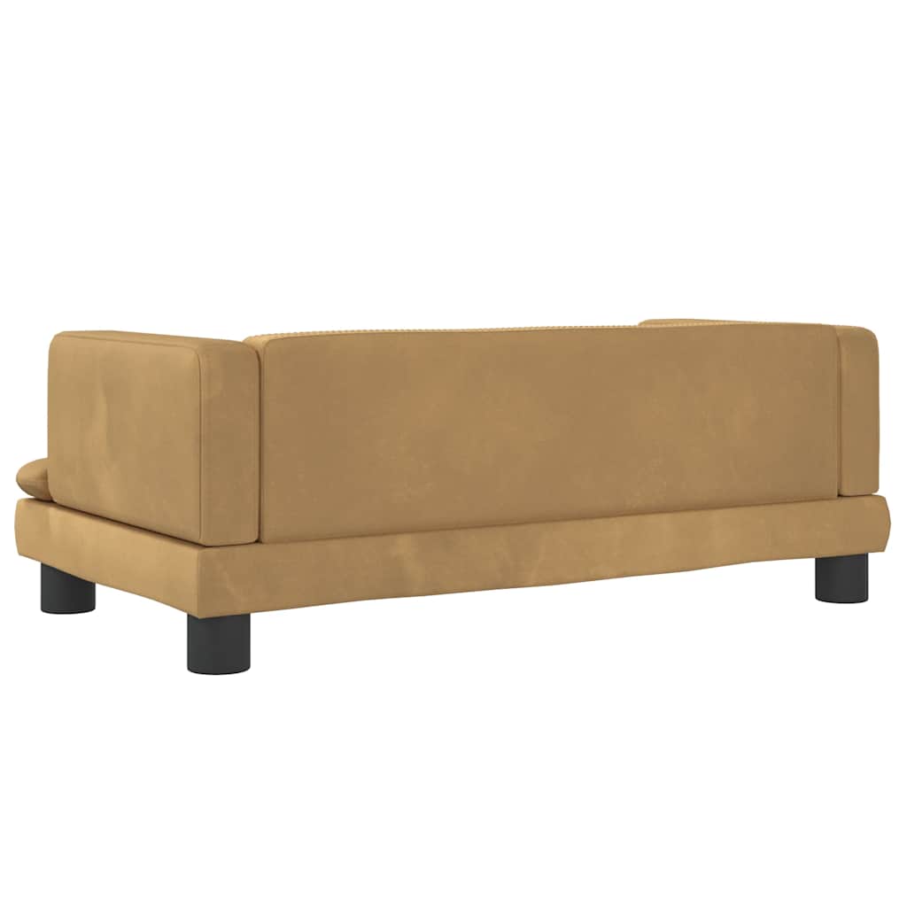 Krevet za pse smeđi 80 x 45 x 30 cm baršunasti