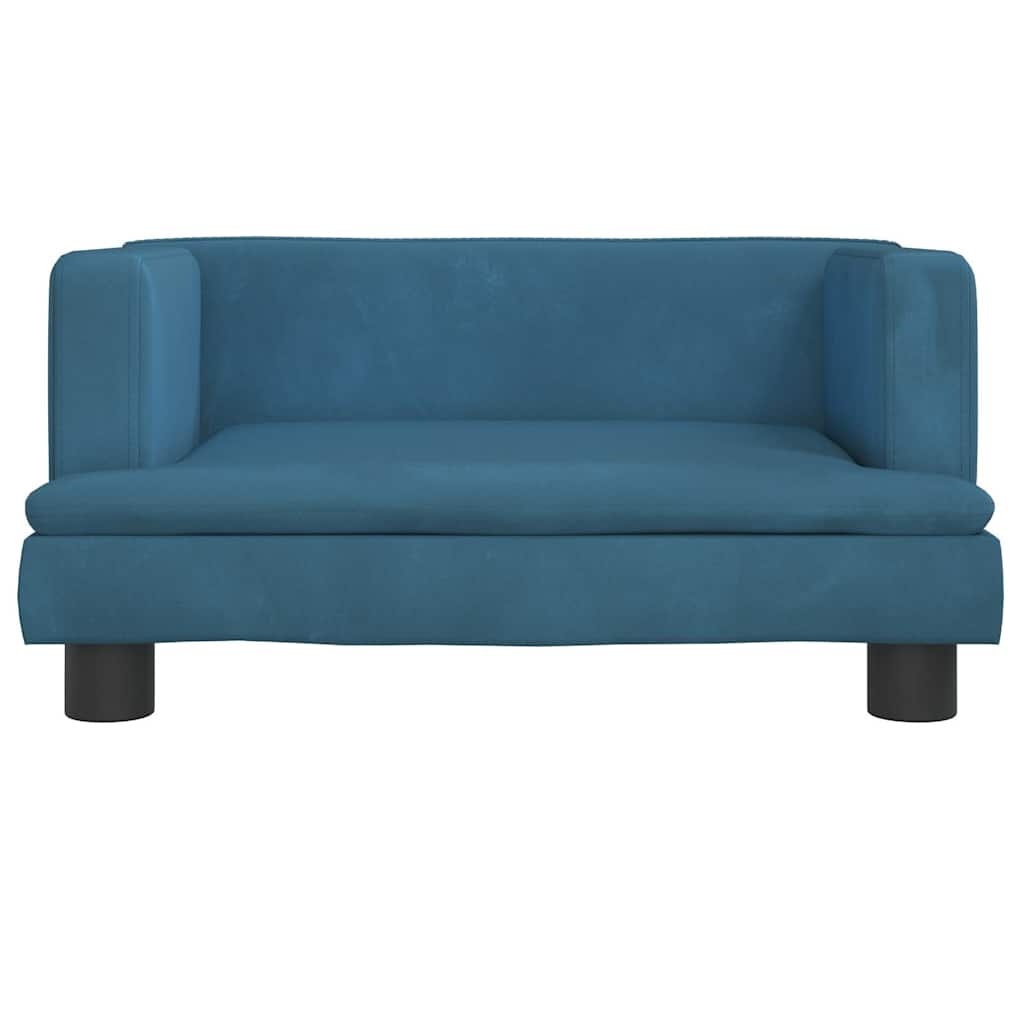 Krevet za pse plavi 60 x 40 x 30 cm baršunasti