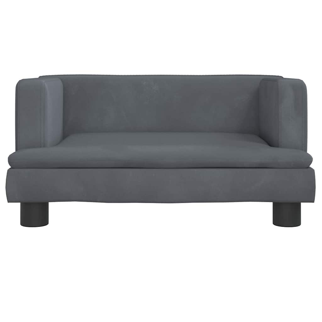 Krevet za pse tamnosivi 60 x 40 x 30 cm baršunasti
