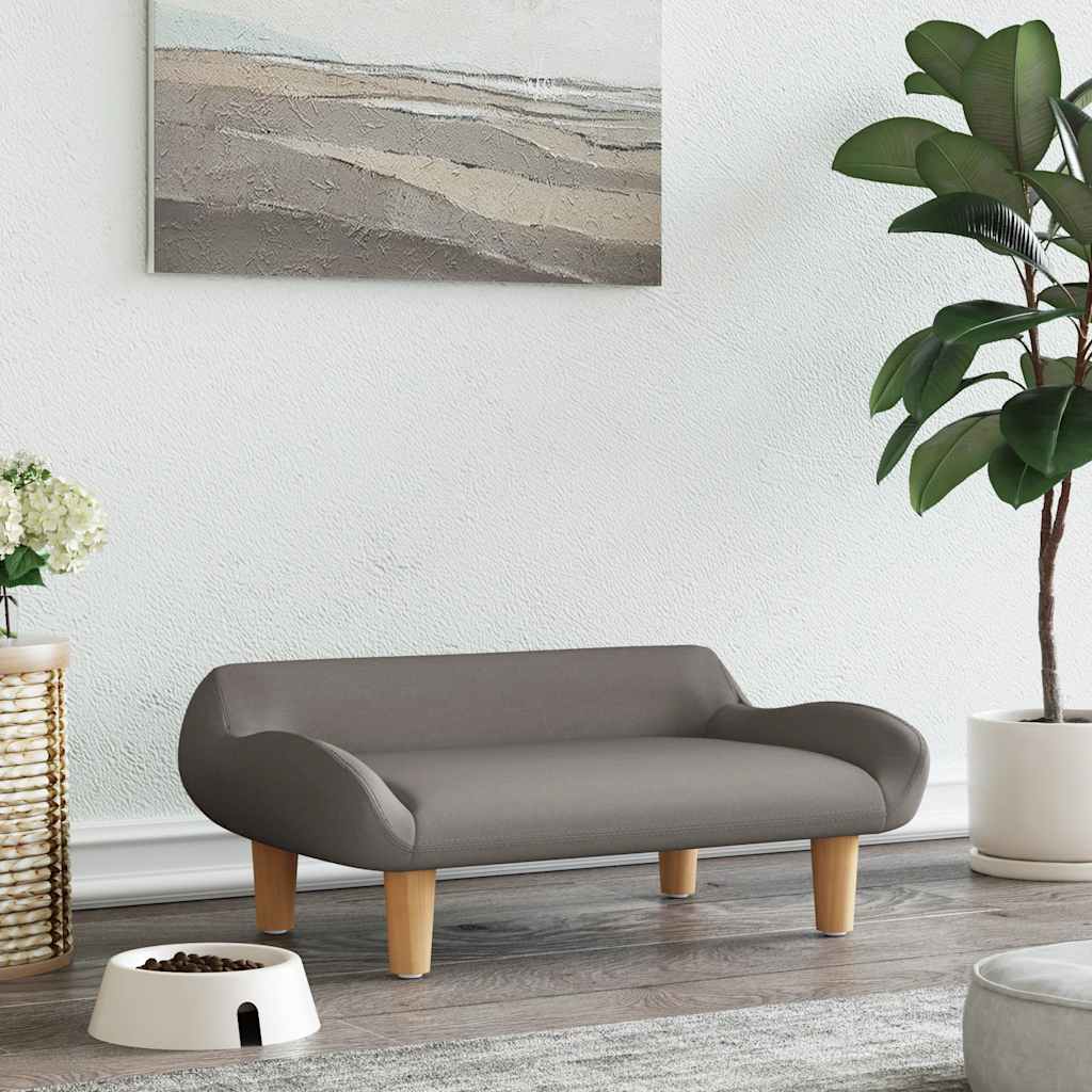 Krevet za pse smeđesivi 70x40x24 cm od tkanine