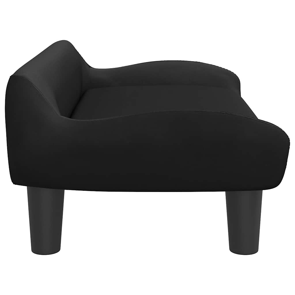 Krevet za pse crni 70x40x24 cm baršunasti
