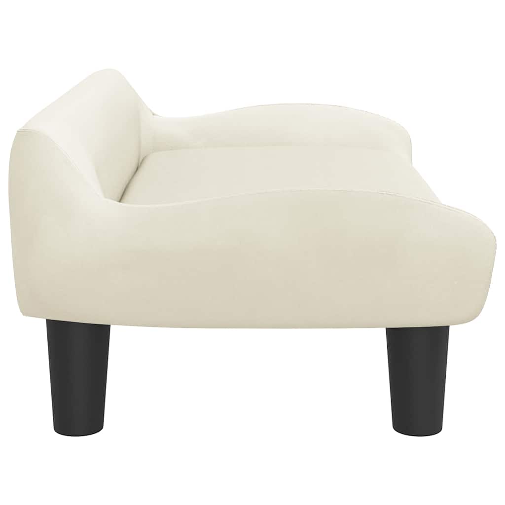 Krevet za pse krem 70 x 40 x 24 cm baršunasti