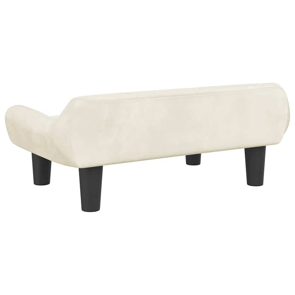 Krevet za pse krem 70 x 40 x 24 cm baršunasti