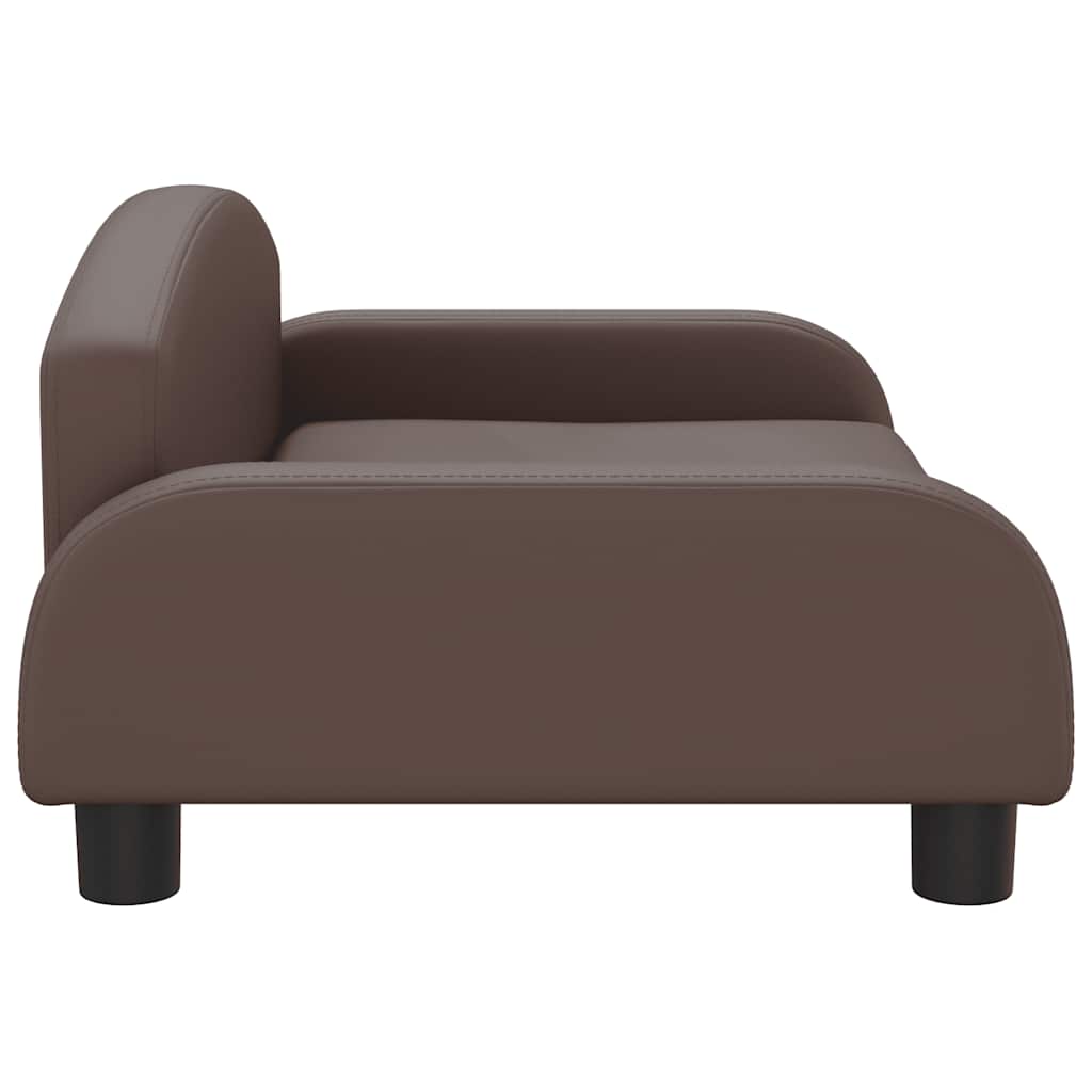 Krevet za pse smeđi 70 x 45 x 30 cm umjetne kože
