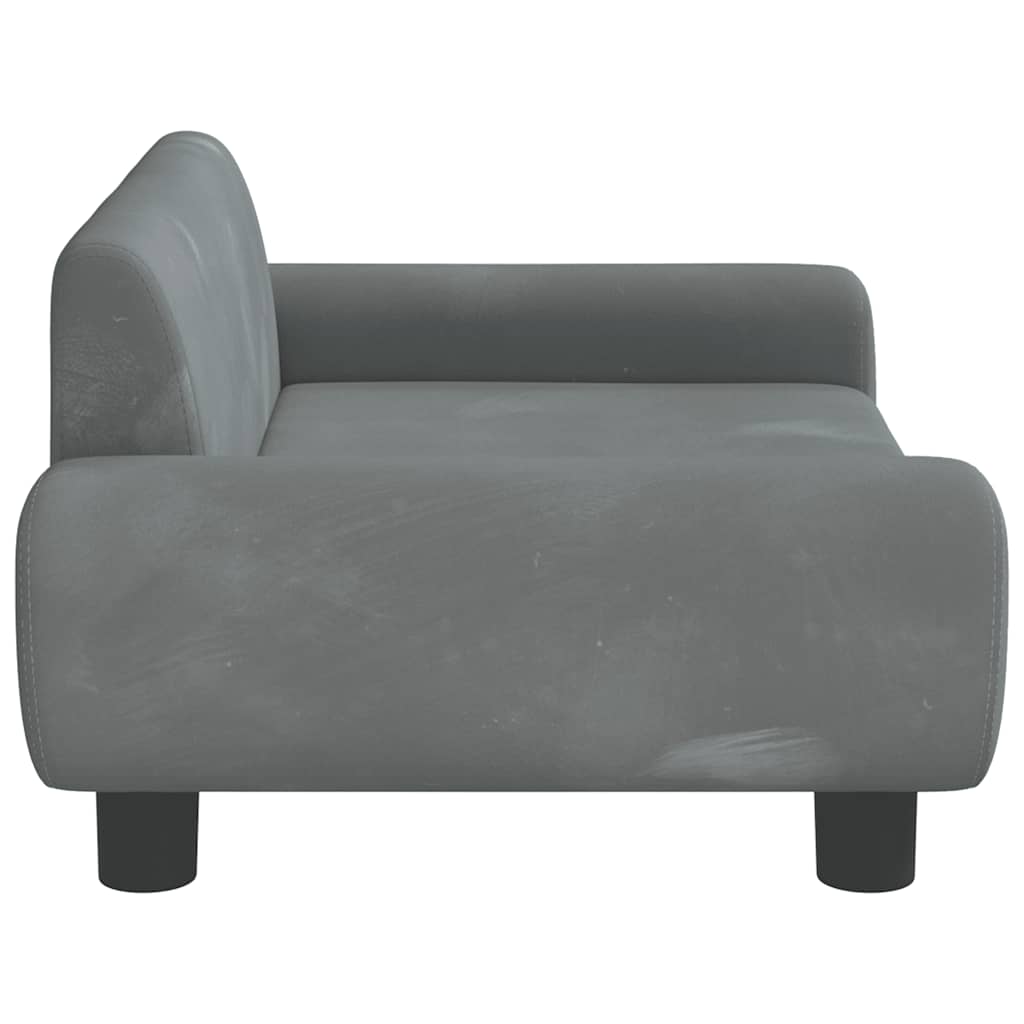 Krevet za pse tamnosivi 70 x 45 x 33 cm baršunasti