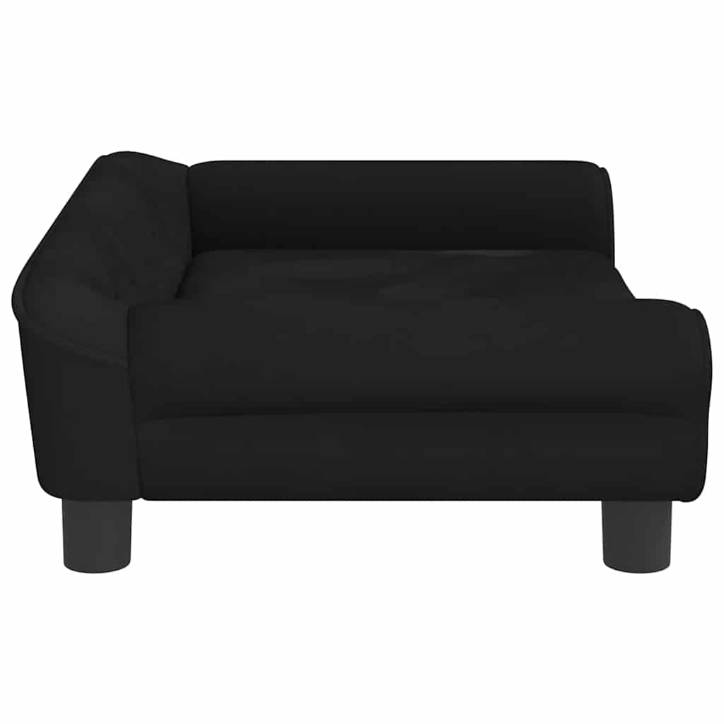 Krevet za pse crni 70 x 48 x 22 cm baršunasti