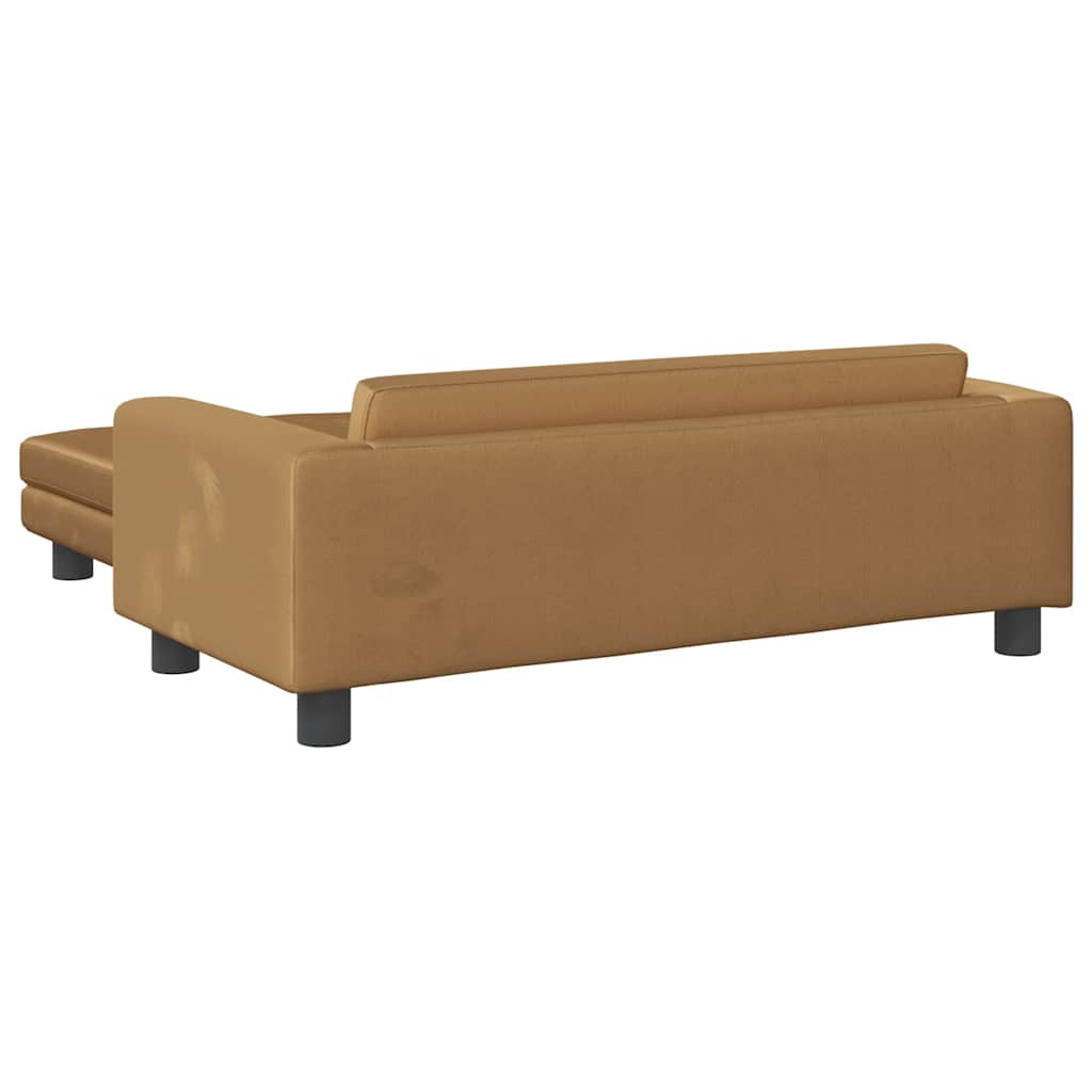 Krevet za pse s produžetkom smeđi 100 x 50 x 30 cm baršunasti
