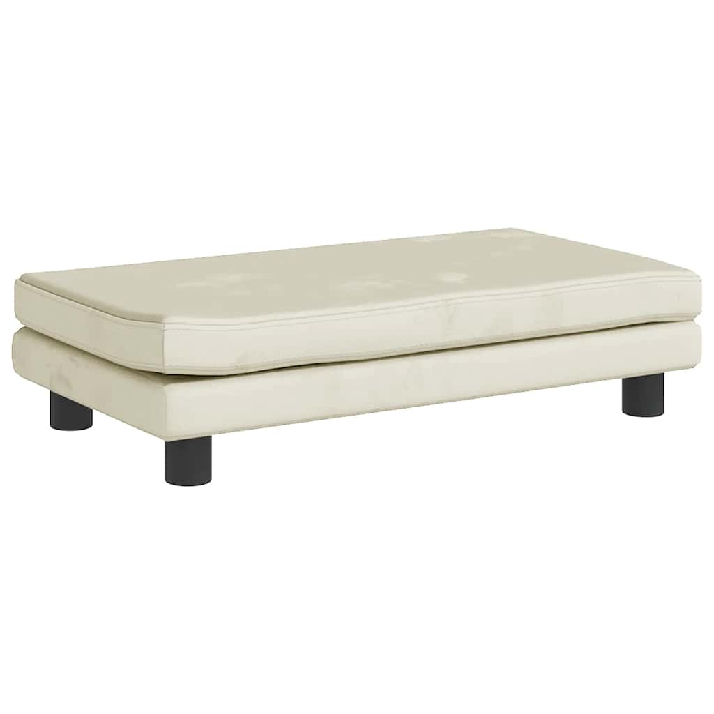 Krevet za pse s produžetkom krem 100 x 50 x 30 cm baršunasti