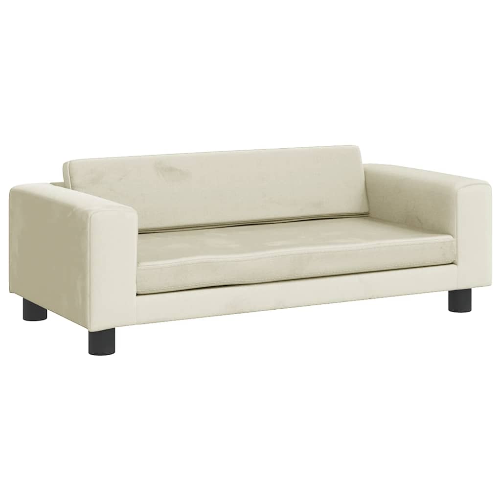 Krevet za pse s produžetkom krem 100 x 50 x 30 cm baršunasti