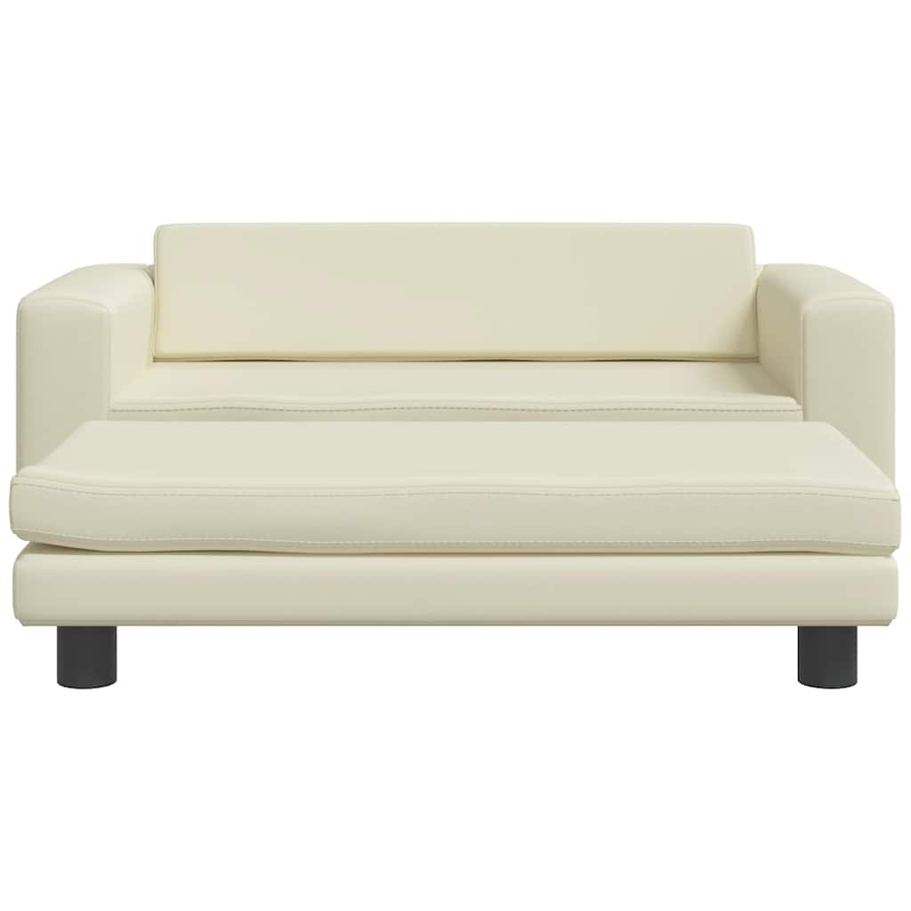 Krevet za pse s produžetkom krem 100 x 50 x 30 cm umjetna koža