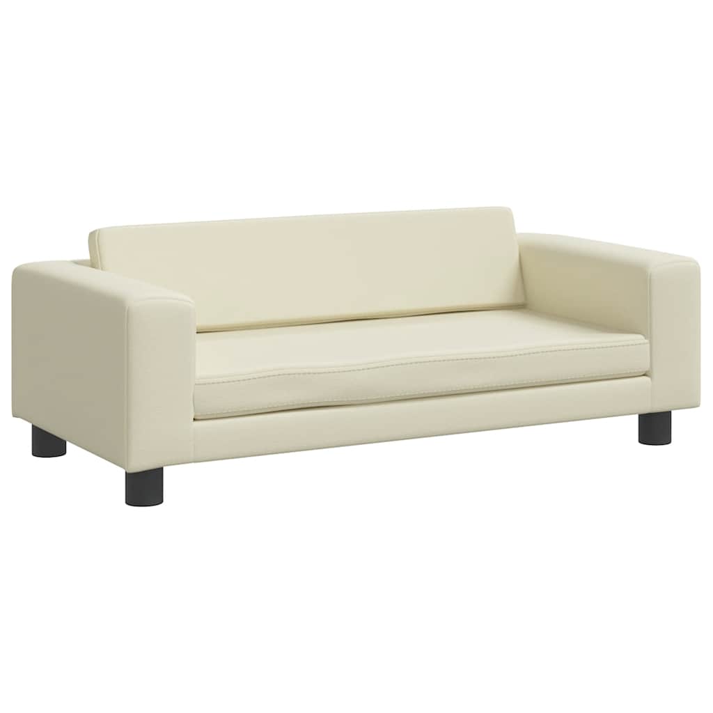 Krevet za pse s produžetkom krem 100 x 50 x 30 cm umjetna koža